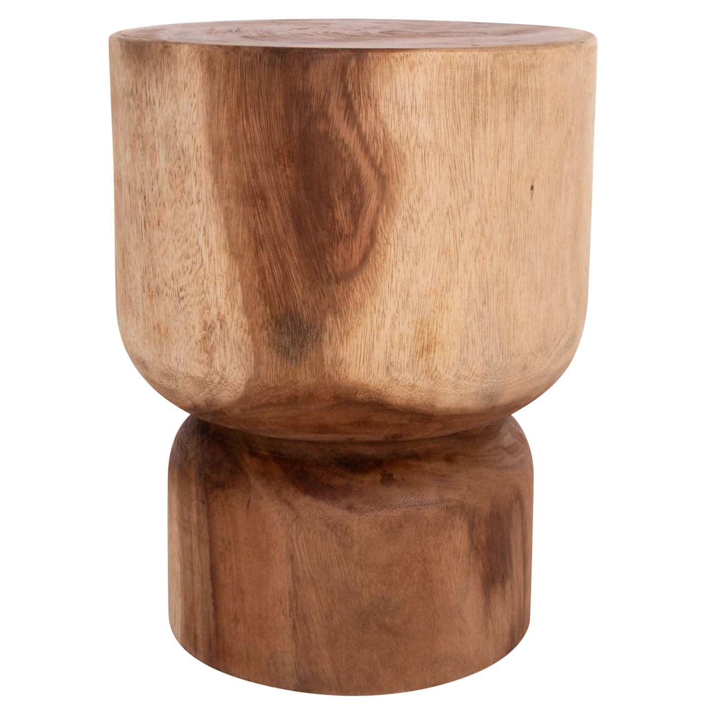 Round Stool Febryd Hm18233.11 Solid Suar Wood In Natural Φ35x45hcm.