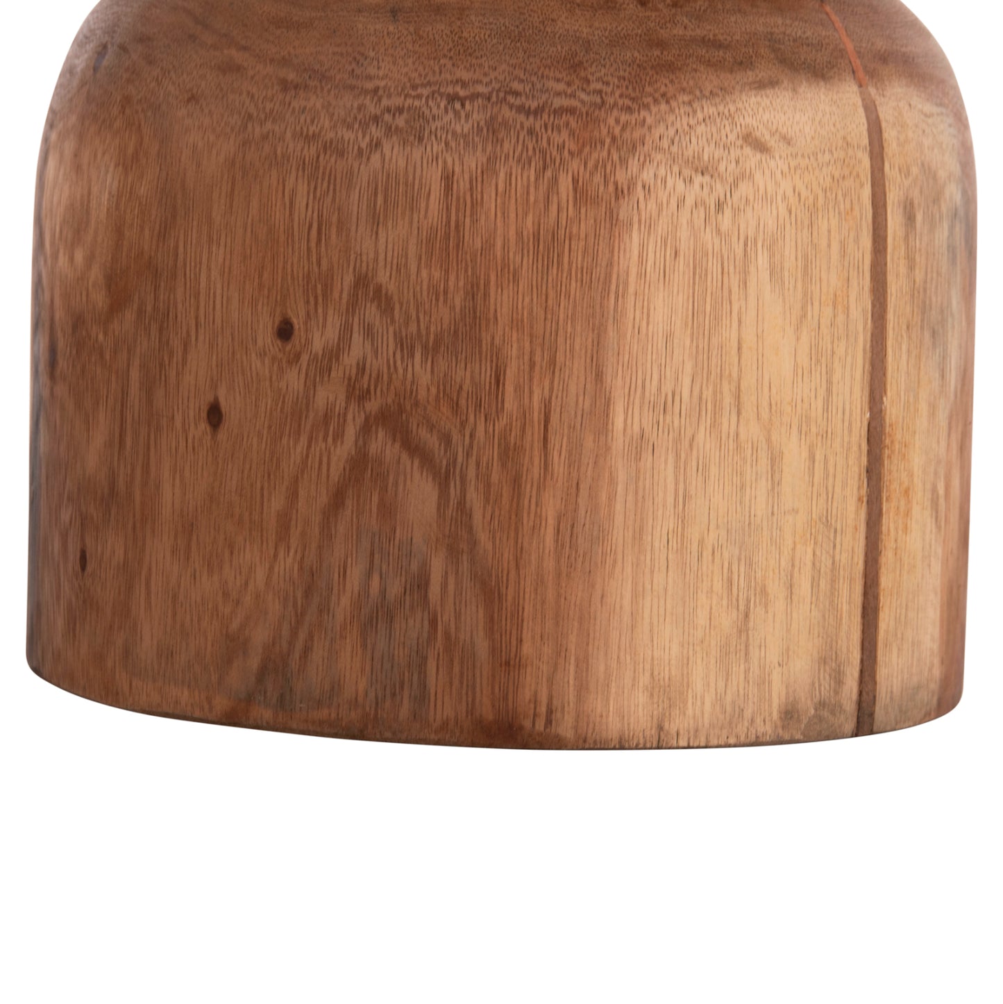 Round Stool Febryn Hm18234.11 Solid Suar Wood In Natural Φ35x45hcm.
