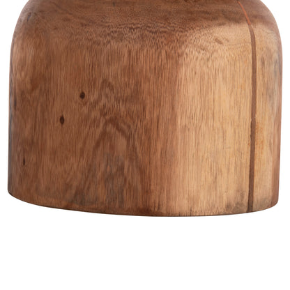 Round Stool Febryn Hm18234.11 Solid Suar Wood In Natural Φ35x45hcm.