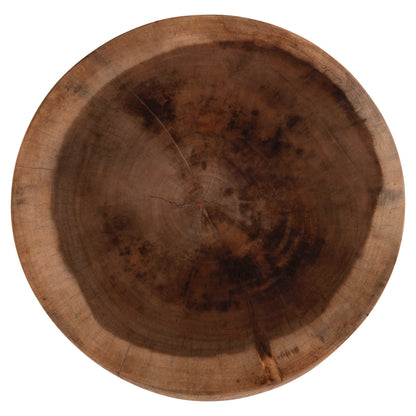 Round Stool Febryn Hm18234.11 Solid Suar Wood In Natural Φ35x45hcm.