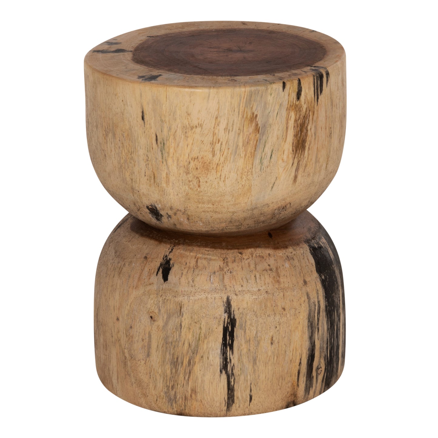 Round Stool Febry Hm9753 Solid Suar Wood In Natural Φ35x45hcm.