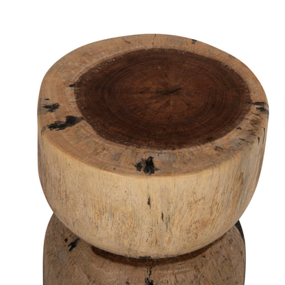 Round Stool Febry Hm9753 Solid Suar Wood In Natural Φ35x45hcm.