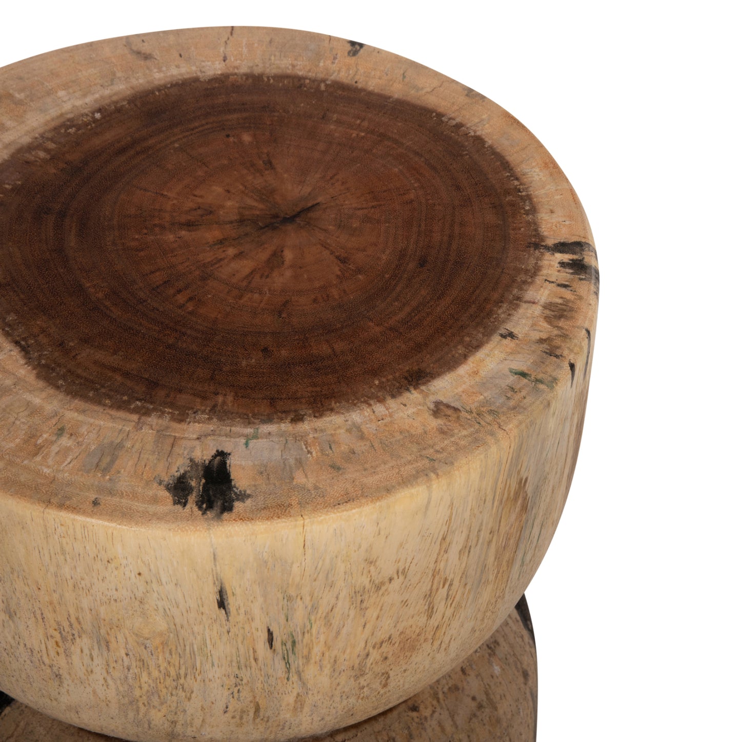 Round Stool Febry Hm9753 Solid Suar Wood In Natural Φ35x45hcm.