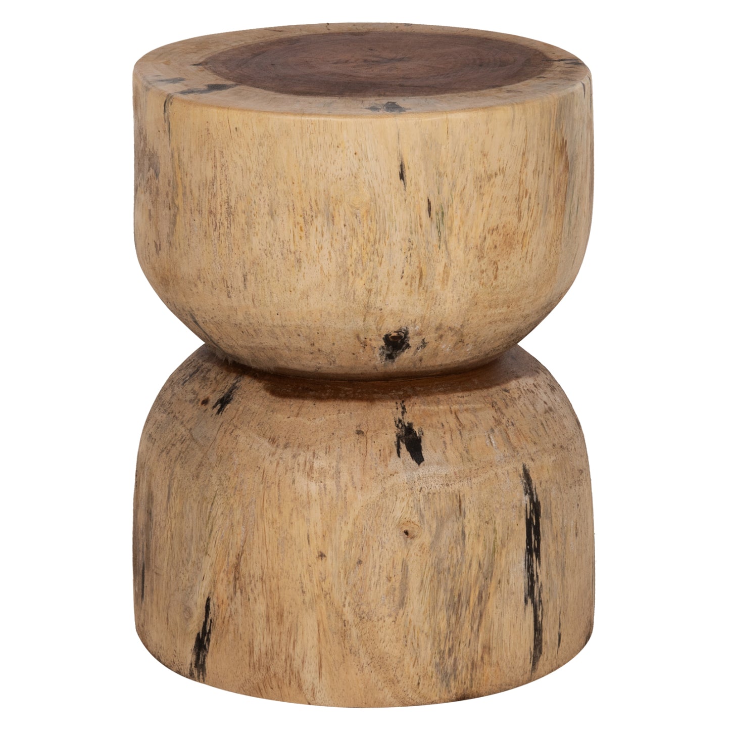 Round Stool Febry Hm9753 Solid Suar Wood In Natural Φ35x45hcm.