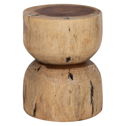 Round Stool Febry Hm9753 Solid Suar Wood In Natural Φ35x45hcm.