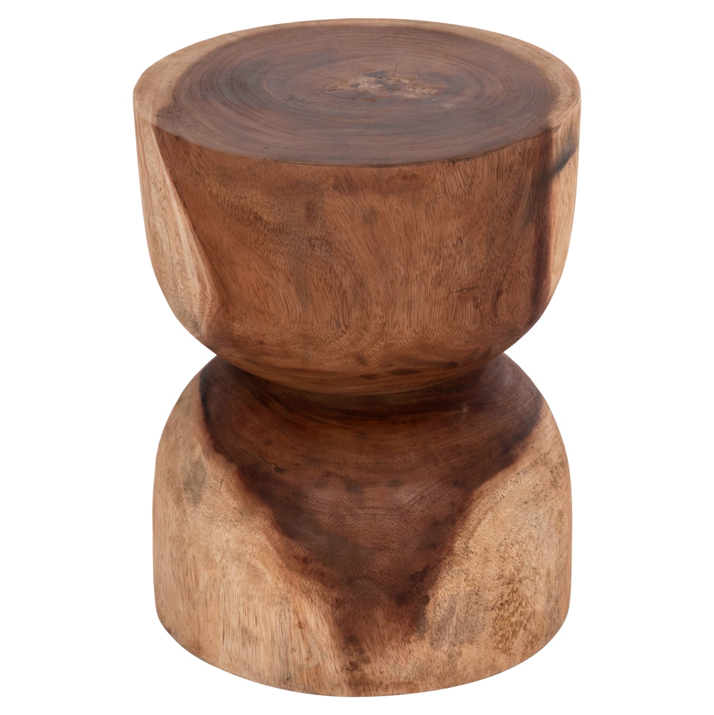 Round Stool Febry Hm9753.11 Solid Suar Wood In Natural Φ35x45hcm.