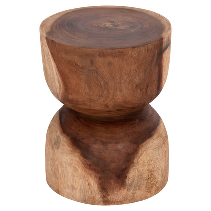 Round Stool Febry Hm9753.11 Solid Suar Wood In Natural Φ35x45hcm.