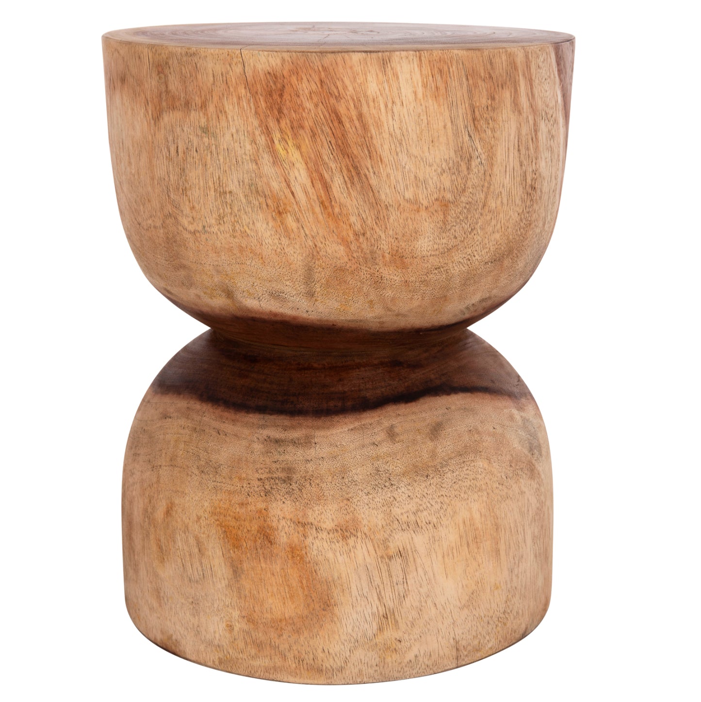 Round Stool Febry Hm9753.11 Solid Suar Wood In Natural Φ35x45hcm.