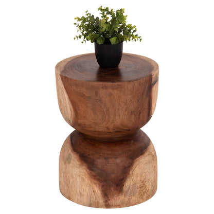 Round Stool Febry Hm9753.11 Solid Suar Wood In Natural Φ35x45hcm.
