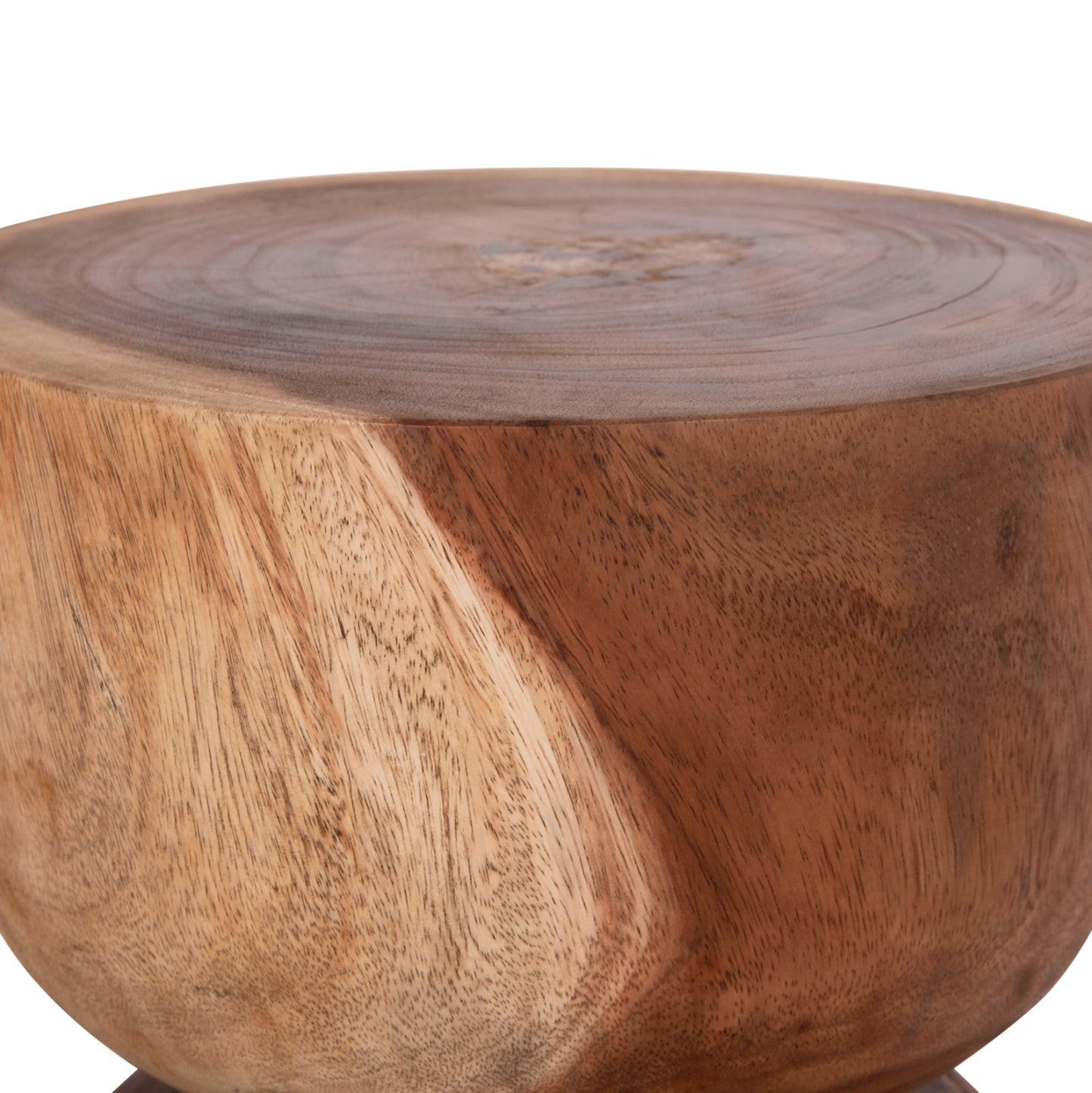 Round Stool Febry Hm9753.11 Solid Suar Wood In Natural Φ35x45hcm.