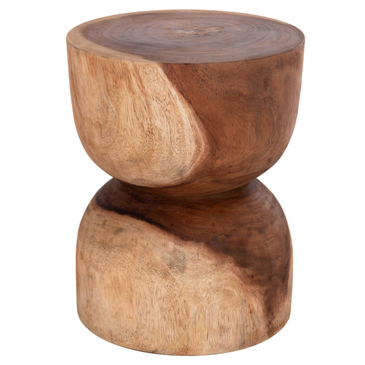 Round Stool Febry Hm9753.11 Solid Suar Wood In Natural Φ35x45hcm.
