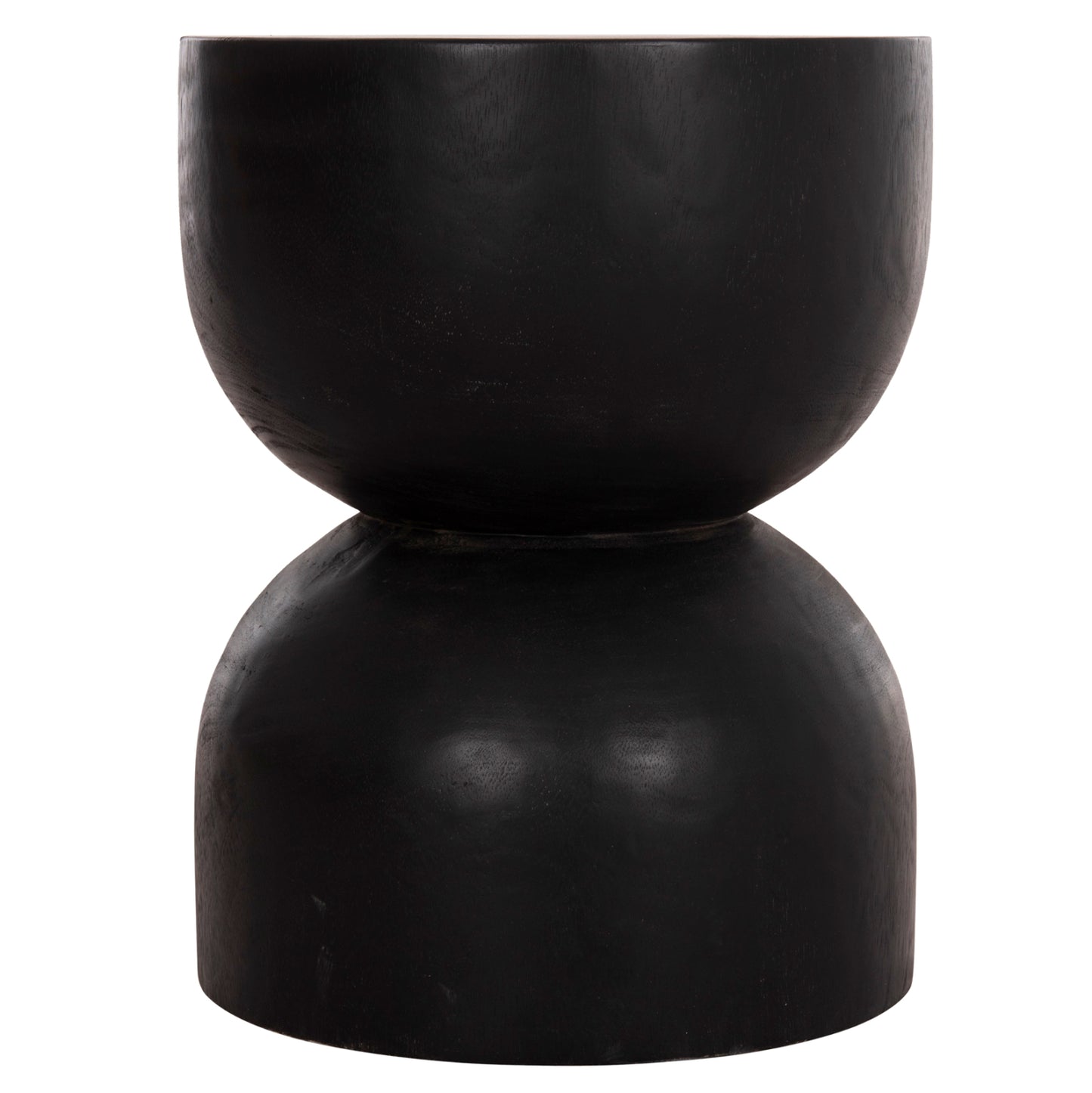 Round Stool Febry Hm9753.12 Solid Suar Wood In Black Φ35x45hcm.