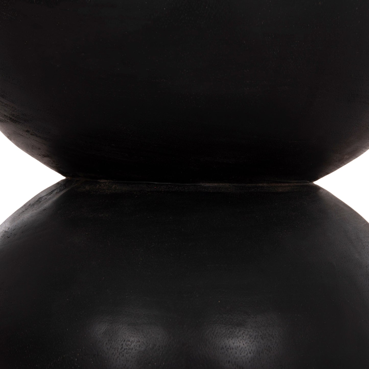 Round Stool Febry Hm9753.12 Solid Suar Wood In Black Φ35x45hcm.