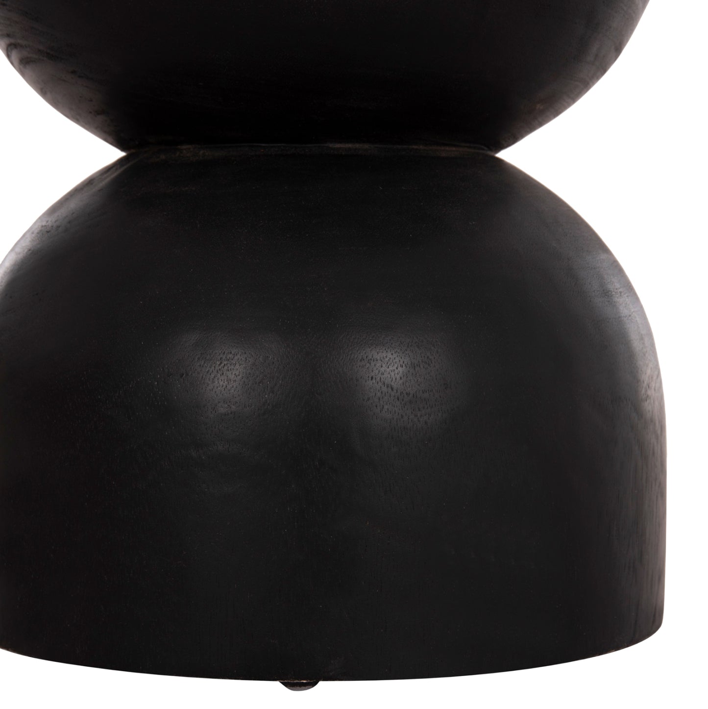 Round Stool Febry Hm9753.12 Solid Suar Wood In Black Φ35x45hcm.