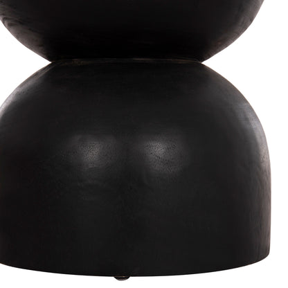 Round Stool Febry Hm9753.12 Solid Suar Wood In Black Φ35x45hcm.