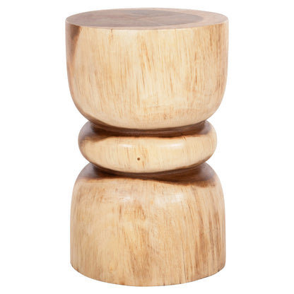 Round Stool Bello Hm9900 Solid Suar Wood In Natural Color Φ29x45h Cm.