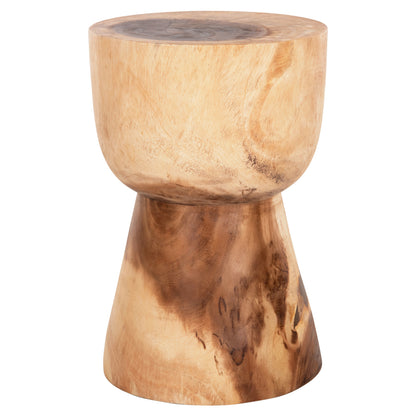 Round Stool Mamba Hm9901 Solid Suar Wood In Natural Color Φ30x46h Cm.