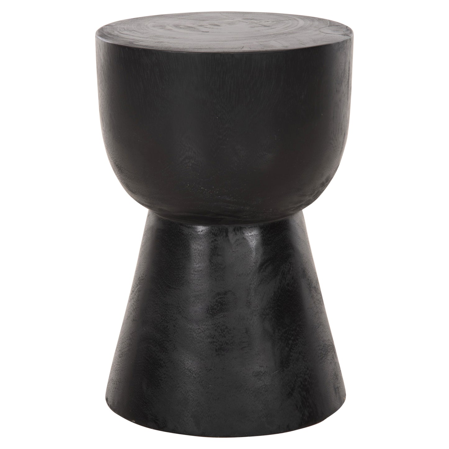 Round Stool Mamba Hm9901.02 Solid Suar Wood In Black Color Φ30x45h Cm.