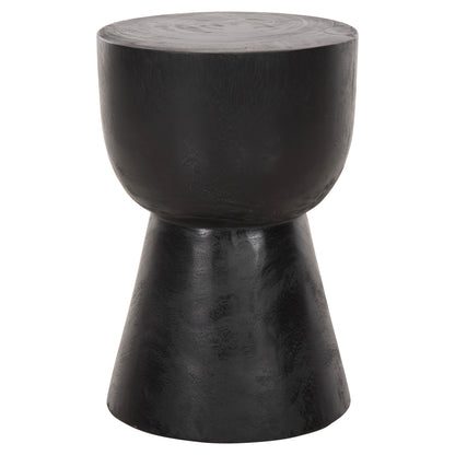 Round Stool Mamba Hm9901.02 Solid Suar Wood In Black Color Φ30x45h Cm.