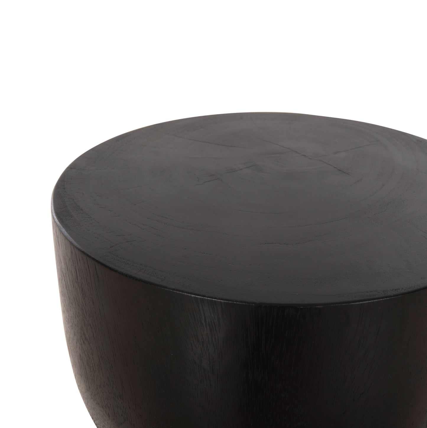 Round Stool Mamba Hm9901.02 Solid Suar Wood In Black Color Φ30x45h Cm.