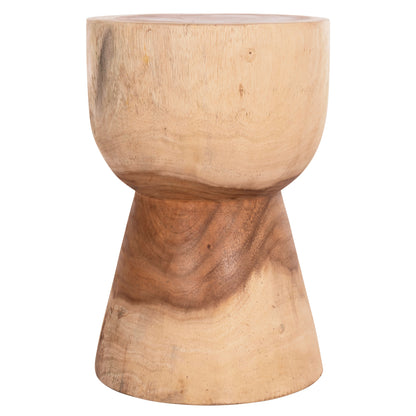 Round Stool Mamba Hm9901.11 Solid Suar Wood In Natural Color Φ30x45hcm.