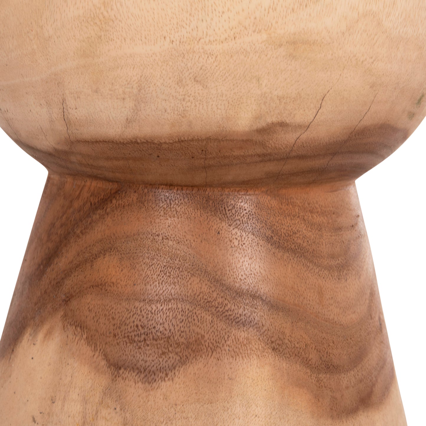 Round Stool Mamba Hm9901.11 Solid Suar Wood In Natural Color Φ30x45hcm.
