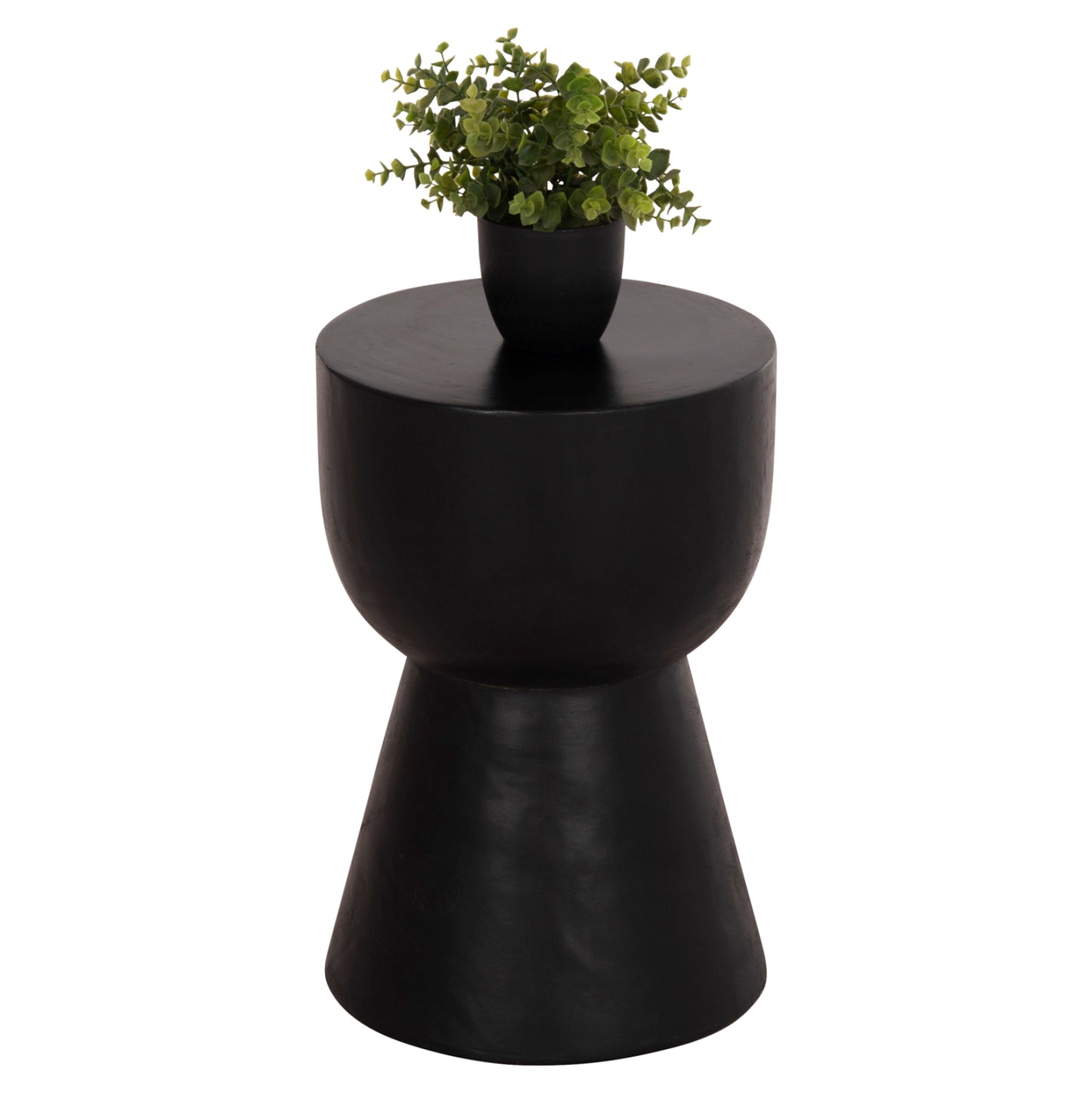 Round Stool Mamba Hm9901.12 Solid Suar Wood In Black Color Φ30x45hcm.