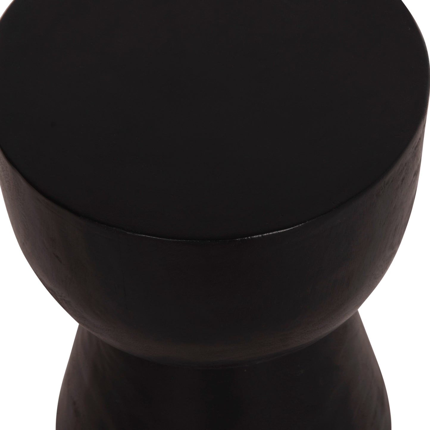 Round Stool Mamba Hm9901.12 Solid Suar Wood In Black Color Φ30x45hcm.
