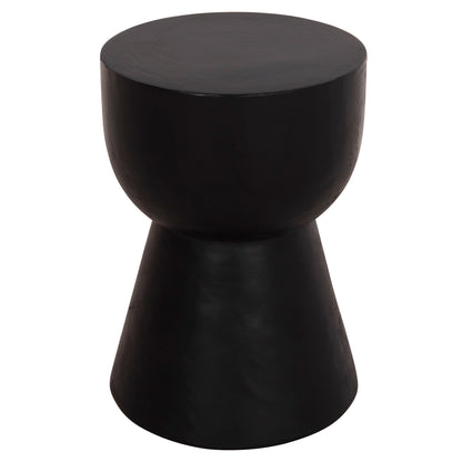 Round Stool Mamba Hm9901.12 Solid Suar Wood In Black Color Φ30x45hcm.