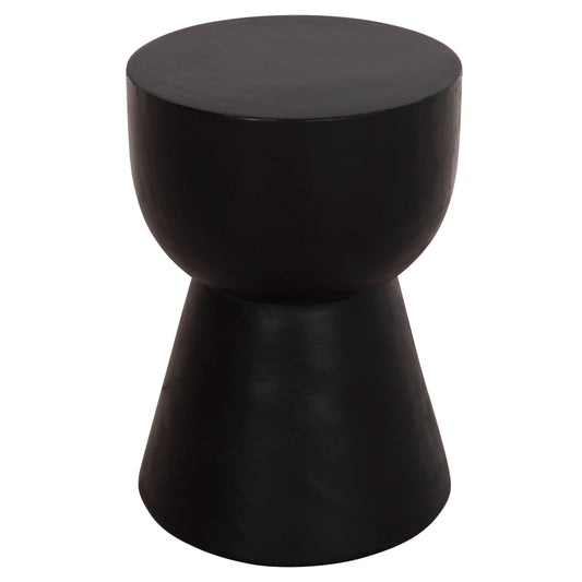 Round Stool Mamba Hm9901.12 Solid Suar Wood In Black Color Φ30x45hcm.