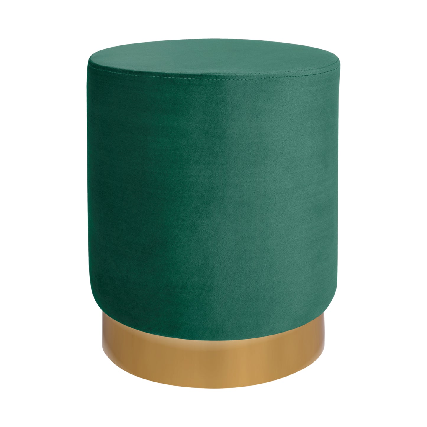 Velvet Stool Levy Hm8408.03 In Blue Color With Gold Base ''35x43cm