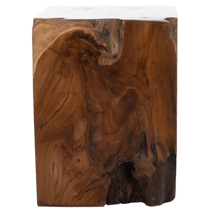 Stool Hm7721 Square Solid Teak Natural 30x30x40h