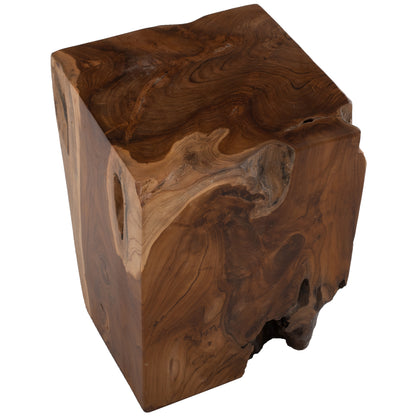 Stool Hm7721 Square Solid Teak Natural 30x30x40h