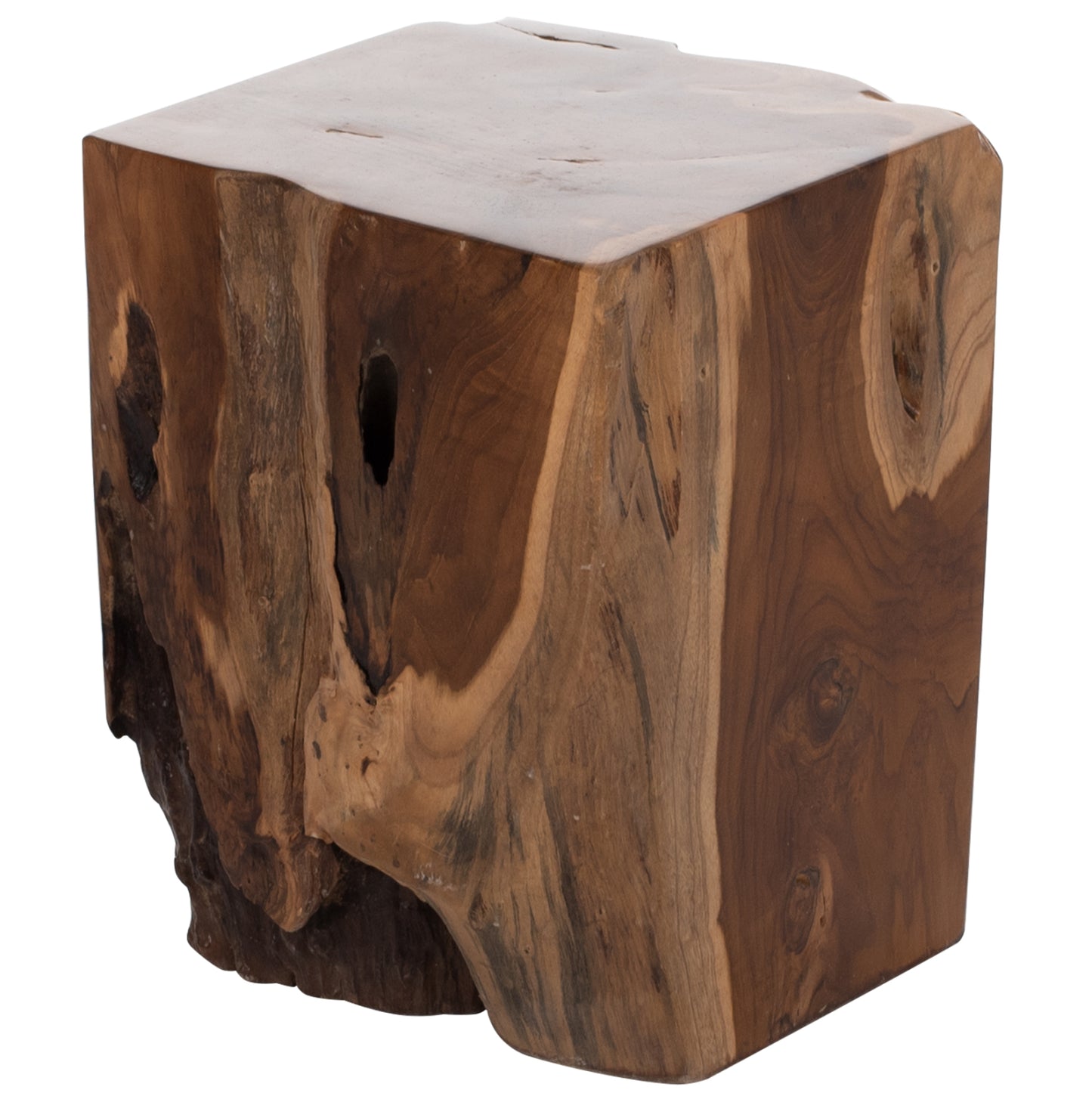 Stool Hm7721 Square Solid Teak Natural 30x30x40h