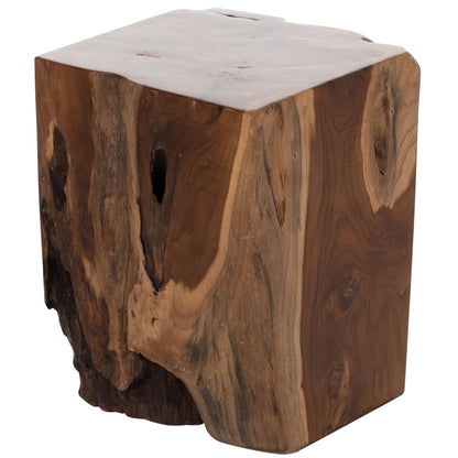 Stool Hm7721 Square Solid Teak Natural 30x30x40h