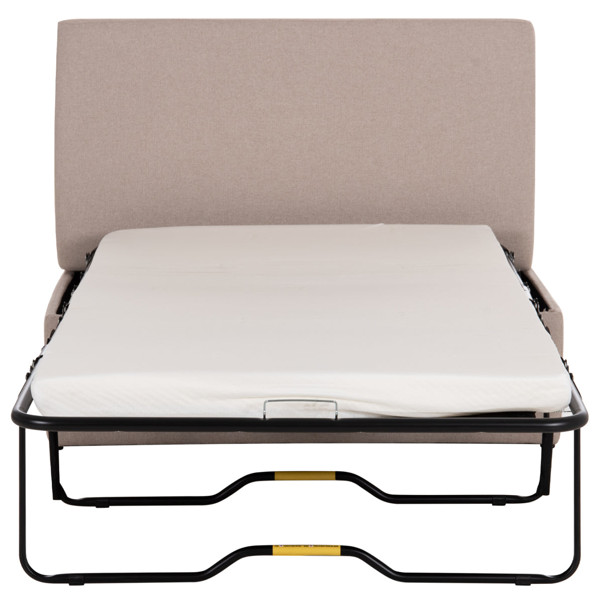 Stool With Folding Bunk Bed & Mattress Inge Hm3343.02 Beige Fabric 116x74x40hcm.