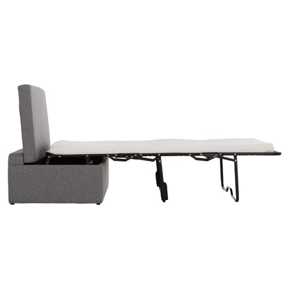 Stool With Folding Bunk Bed & Mattress Inge Hm3343.01 Grey Fabric 116x74x40hcm.