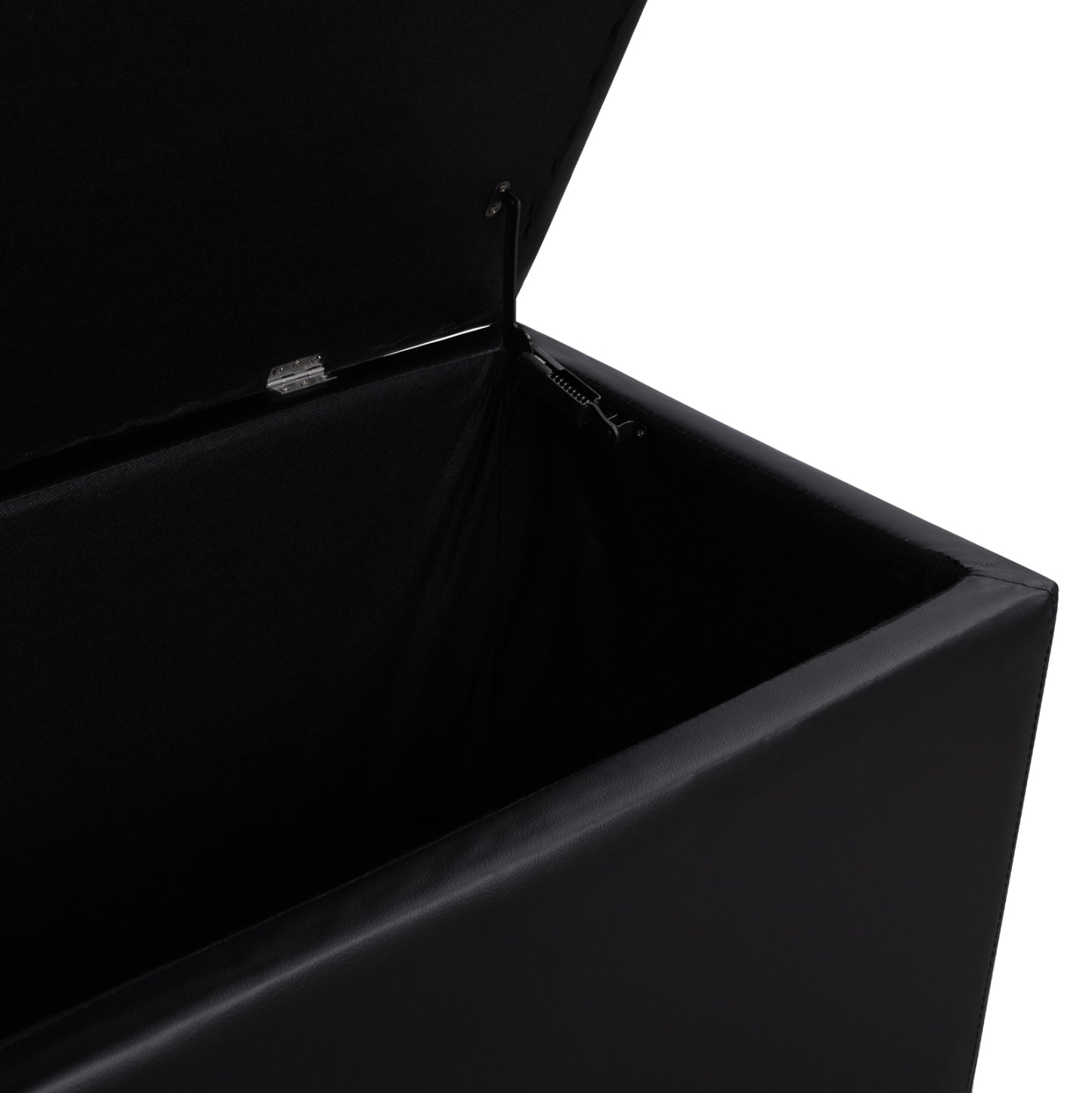 Stool Pu With Storage Space Triscube Black Hm223.01 121x51.5x50cm