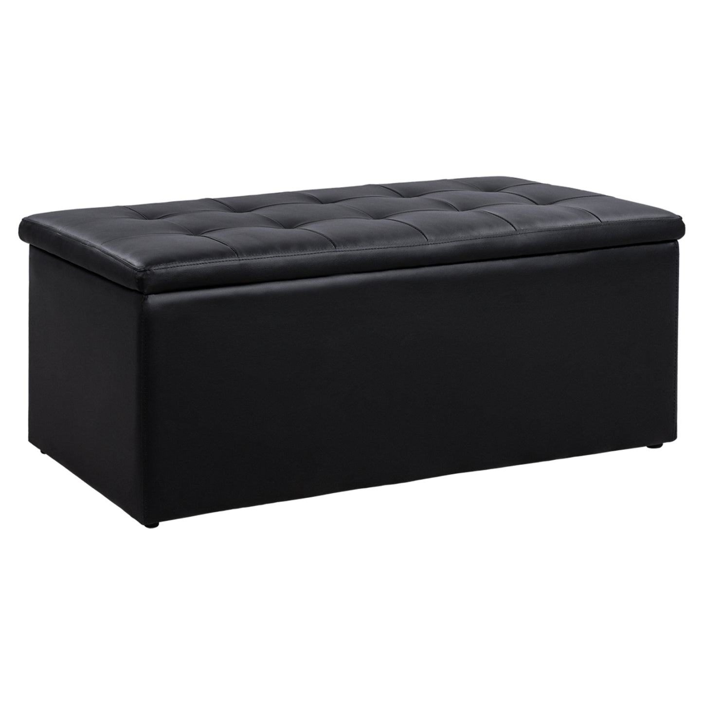 Stool Pu With Storage Space Triscube Black Hm223.01 121x51.5x50cm