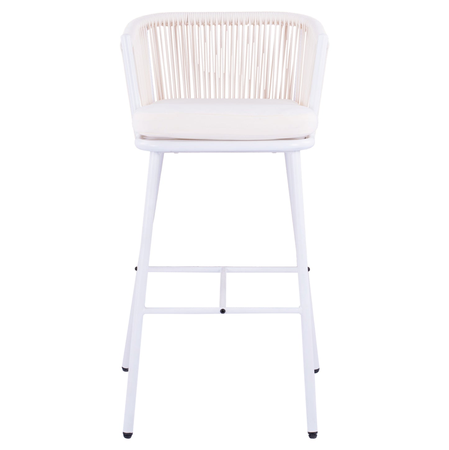 Stool With Metallic Frame And Rope White Hm5714.03 46x54x101 Cm