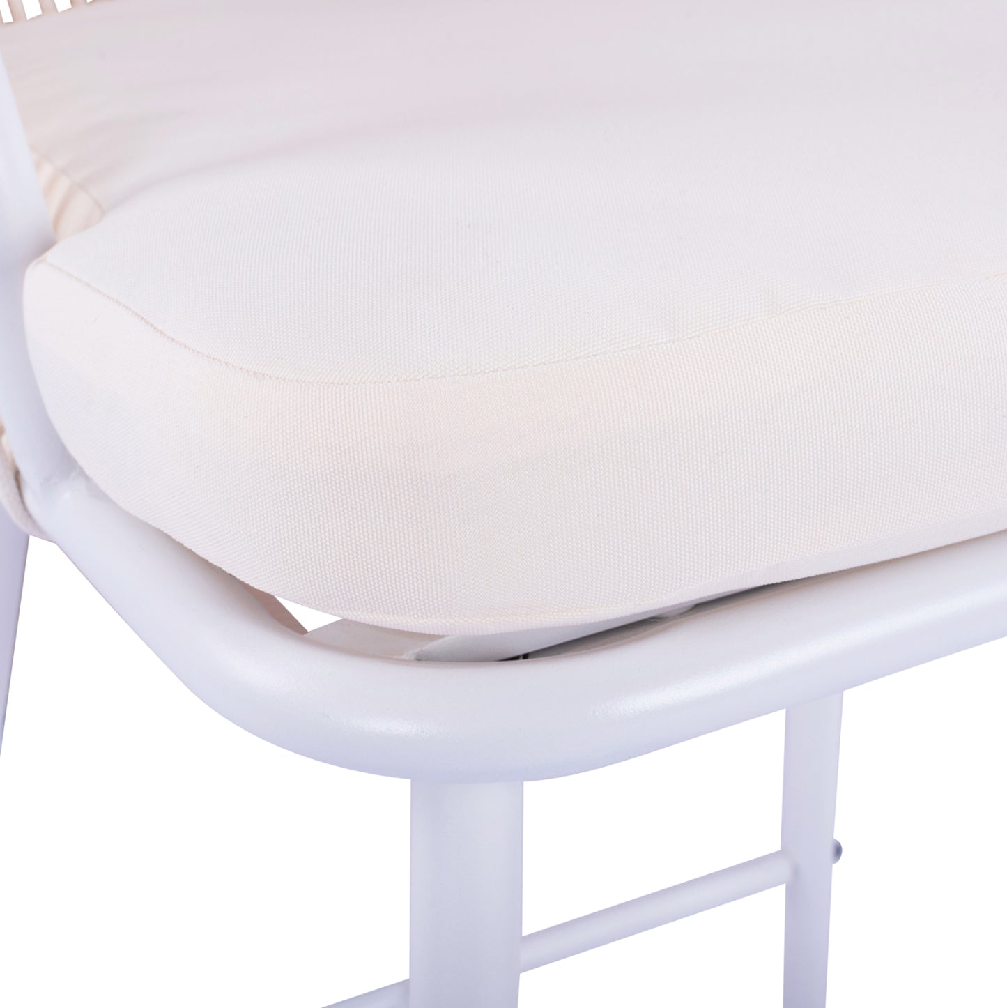 Stool With Metallic Frame And Rope White Hm5714.03 46x54x101 Cm