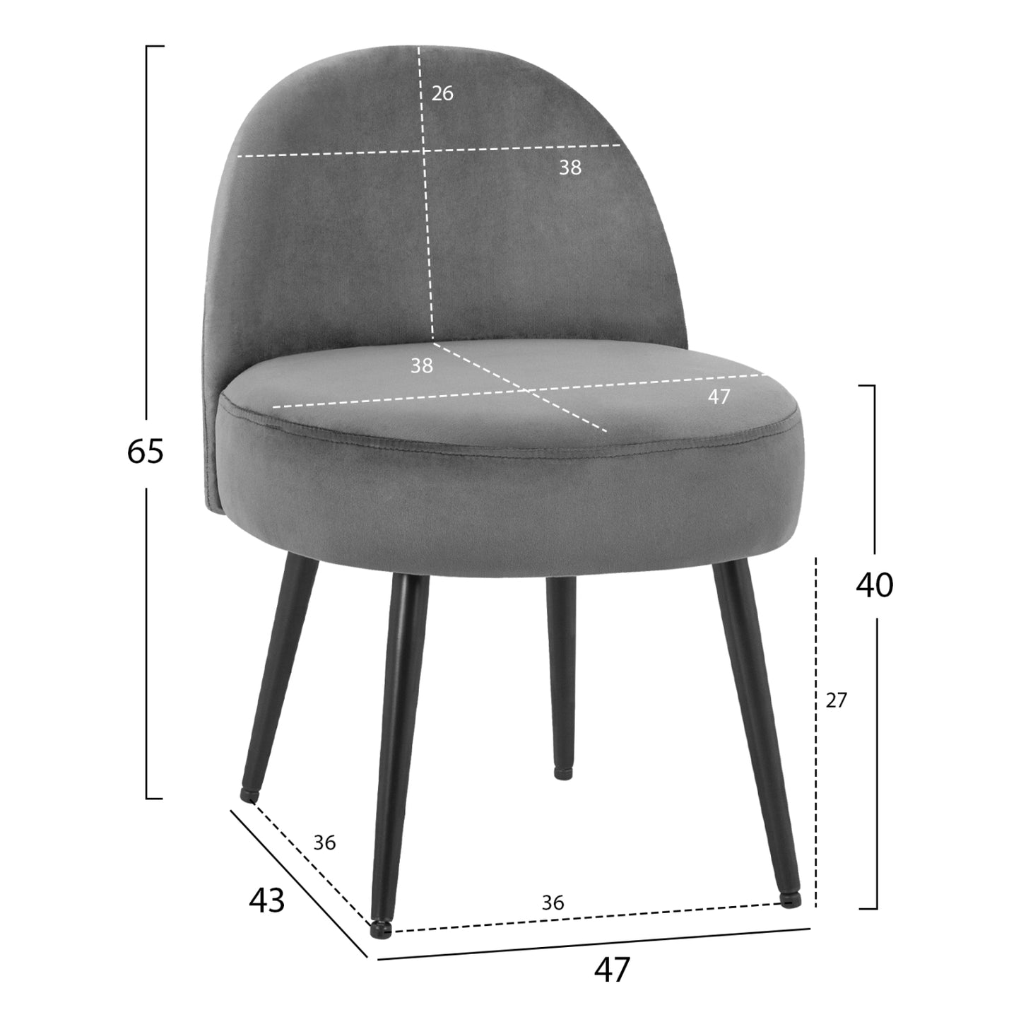 Yara Stool 47x43cm