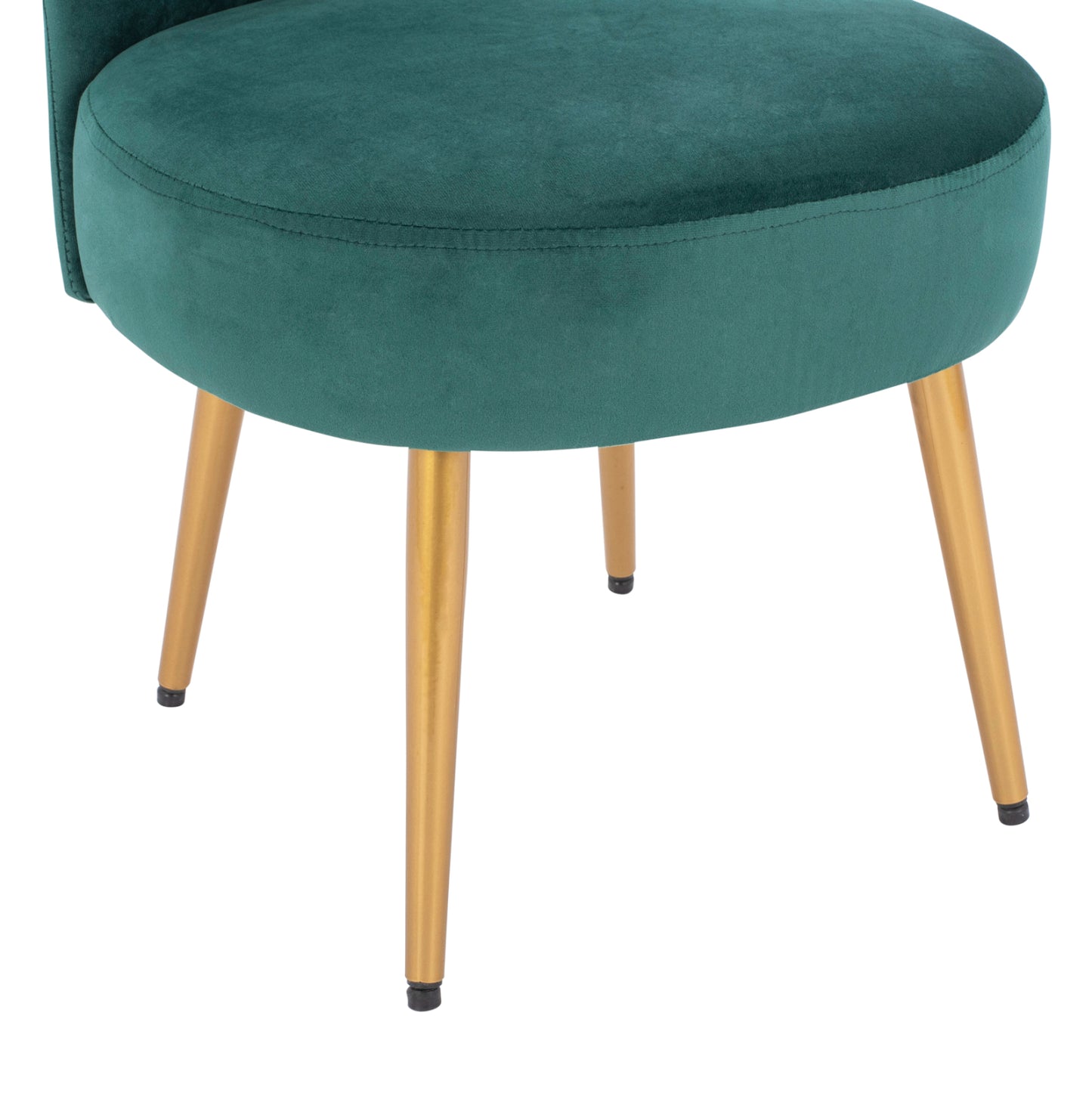 Stool With Back Yasmine From Cypress Green Velvet & Gold Legs Hm8395.13 47x43x65cm