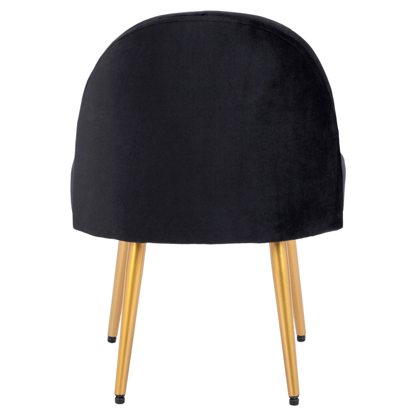 Stool With Back Yasmine From Black Velvet & Gold Legs Hm8395.14 47x43x65cm