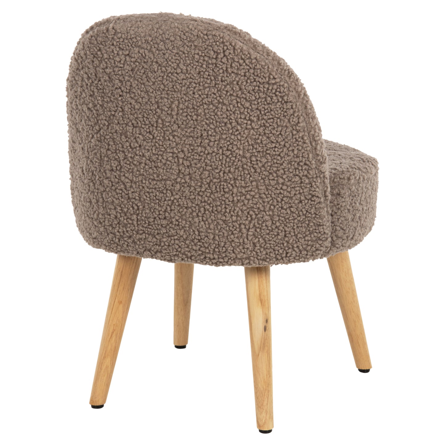 Stool Yasmine Hm8395.25 Low Backrest- Boucle Fabric In Light Brown Color 47x46x64,5hcm.