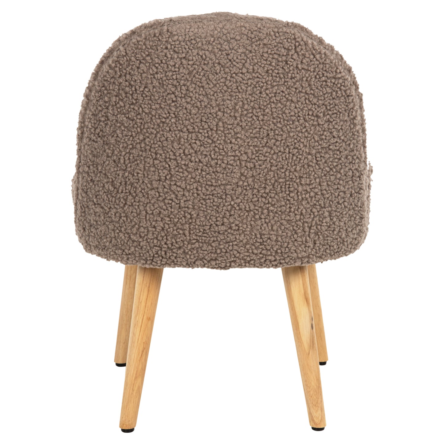Stool Yasmine Hm8395.25 Low Backrest- Boucle Fabric In Light Brown Color 47x46x64,5hcm.