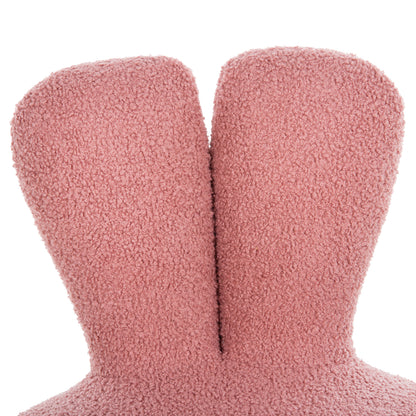 Stool With Backrest Swivel Frivo Hm9774.02 Dusty Pink Boucle Fabric 51x51x61hcm.