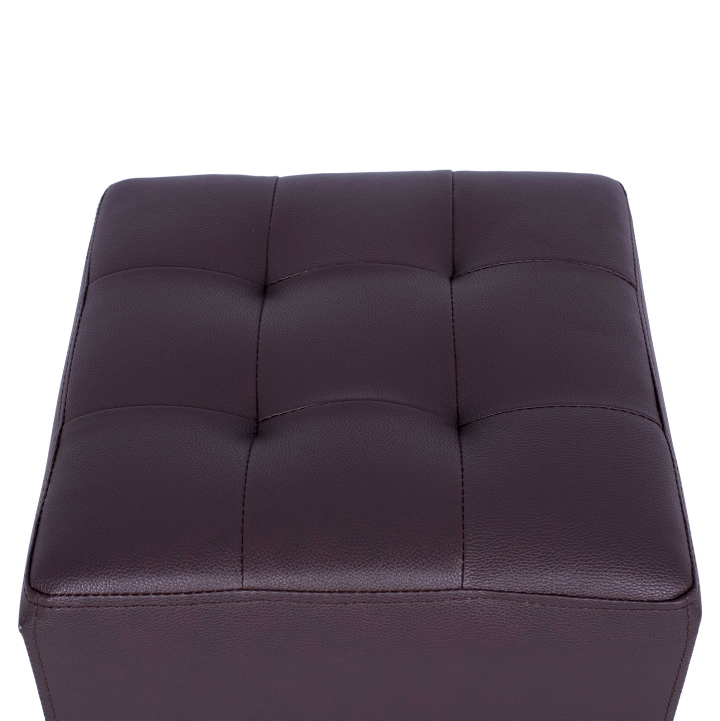 Stool With Pu Brown Punk Hm264.03 37x37x35cm