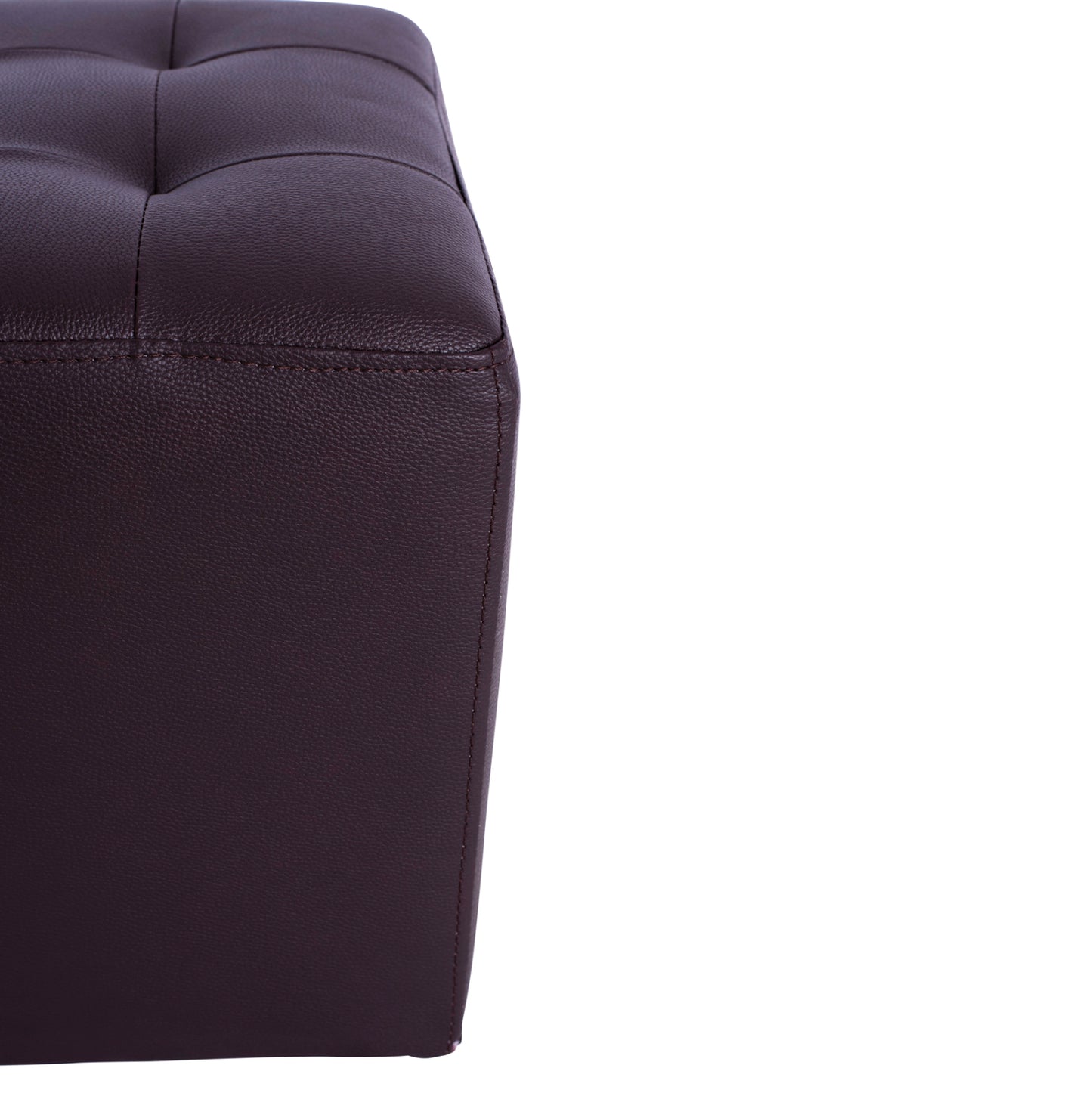 Stool With Pu Brown Punk Hm264.03 37x37x35cm