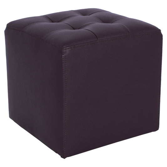 Stool With Pu Brown Punk Hm264.03 37x37x35cm